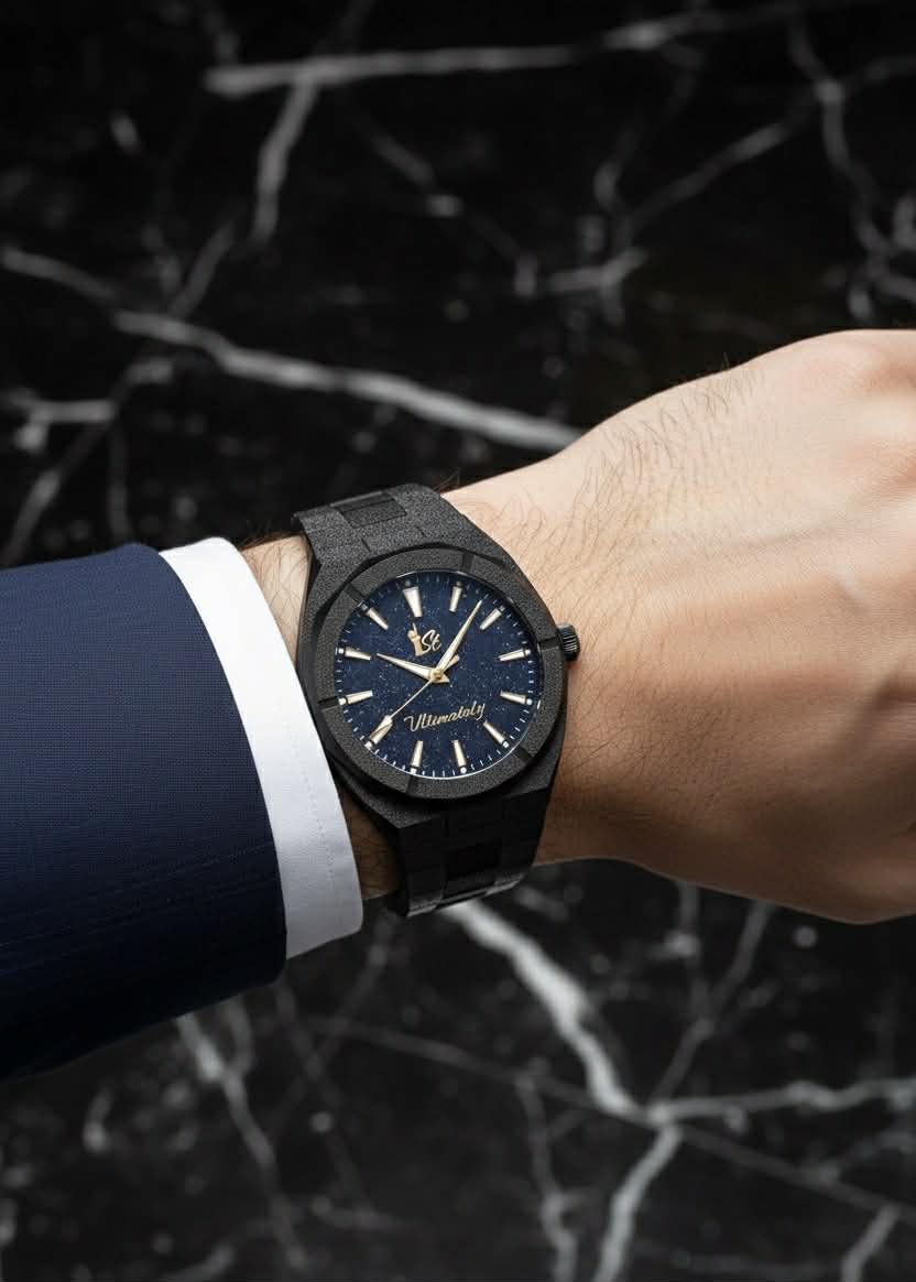 Frosted Blue Face Black