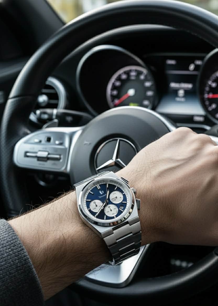 Chronographed Presidential Navy Blue