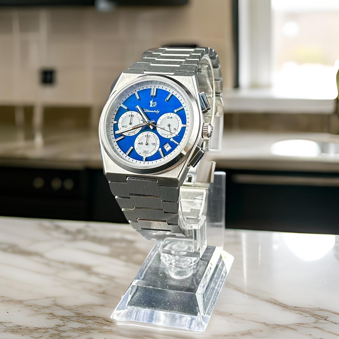 Chronographed Presidential Navy Blue