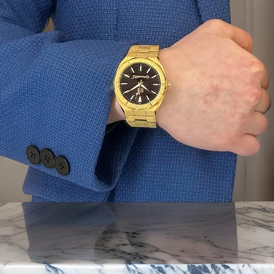 Frosted Blue Face Gold