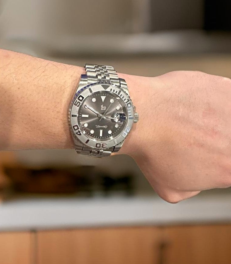 Rhodium Dial Dive Watch
