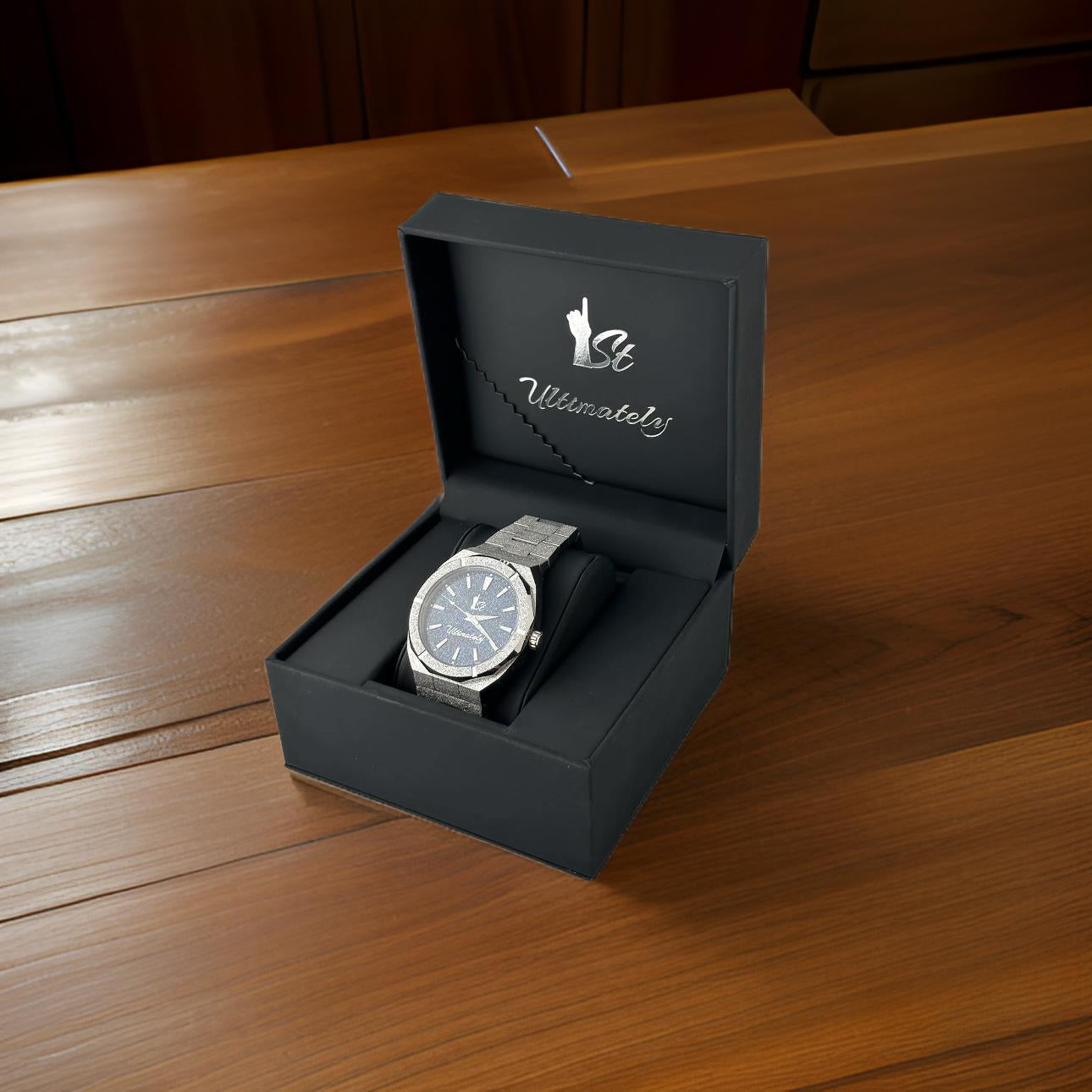 Frosted Blue Face Silver